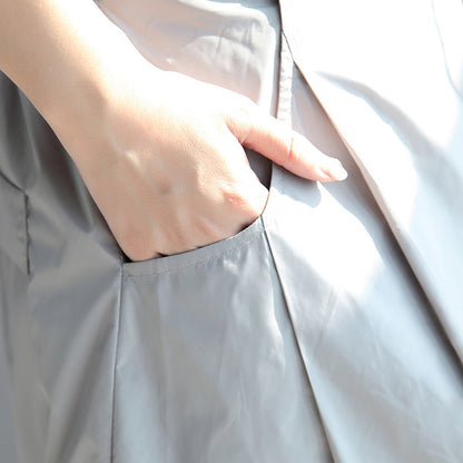 hellgraue lässige Baumwollröcke Plus Size Maxiröcke mit elastischer Taille