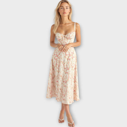Midi Dress with Corset