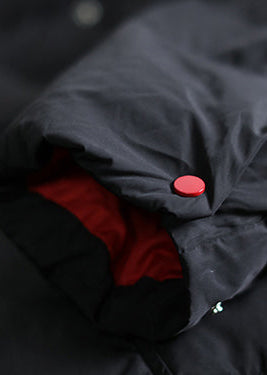 Neue schwarze plus größe kleidung stehkragen stepp mantel Elegante kordelzug taschen daunenmantel