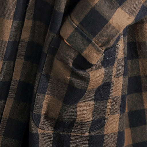 neue schokoladenbraune Baumwoll-Cardigans in Übergröße mit langen Ärmeln und hoher Taille