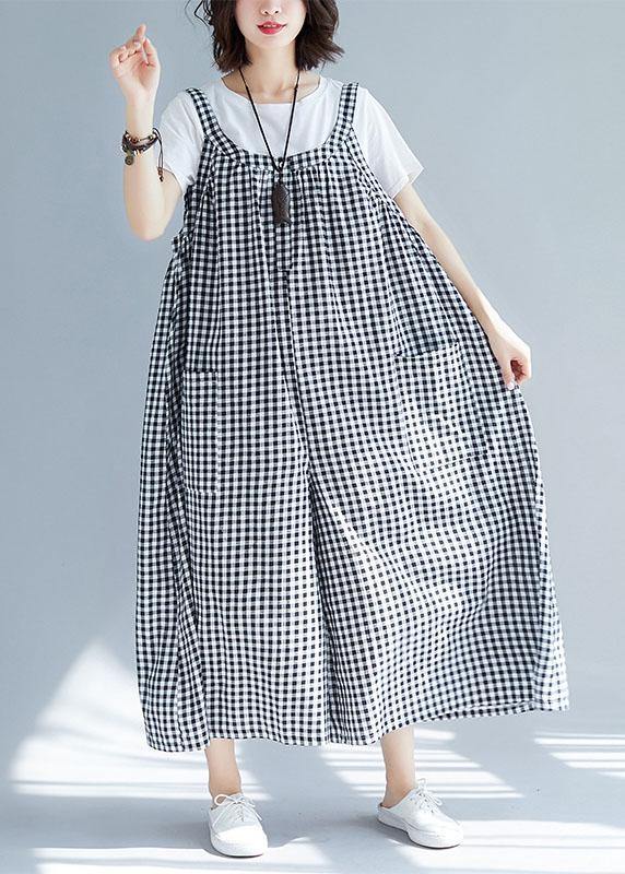 new high waist wide leg pants loose wild casual Strap pants - SooLinen