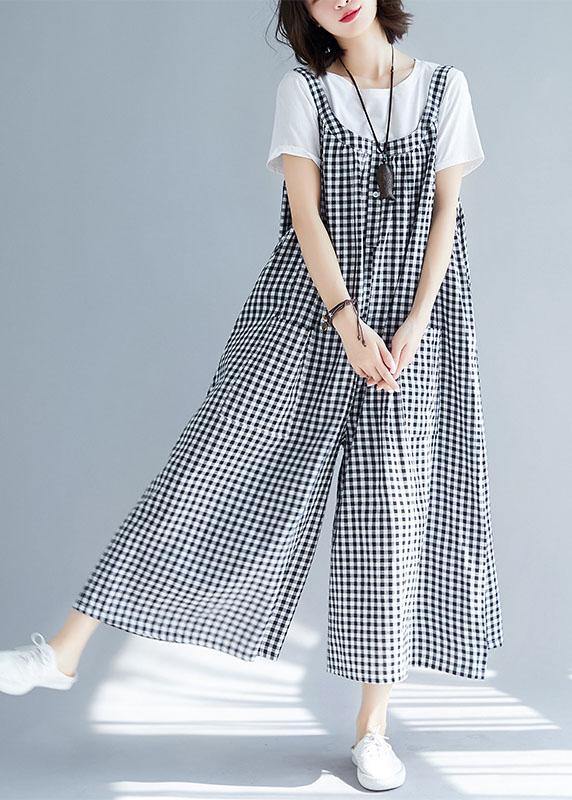 new high waist wide leg pants loose wild casual Strap pants - SooLinen