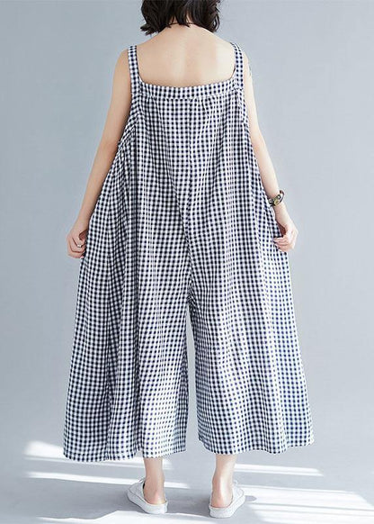 new high waist wide leg pants loose wild casual Strap pants - SooLinen