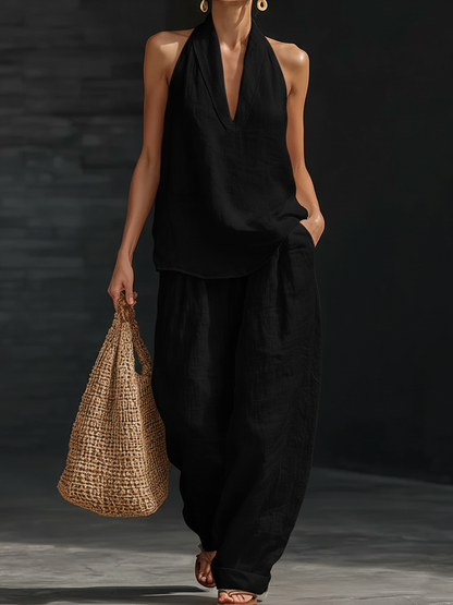Minimalist Linen Two-Piece Set