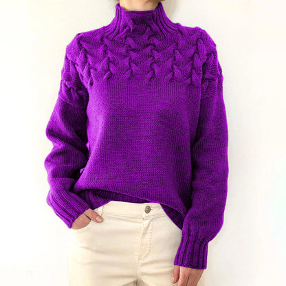 Jersey de cuello alto de punto cálido