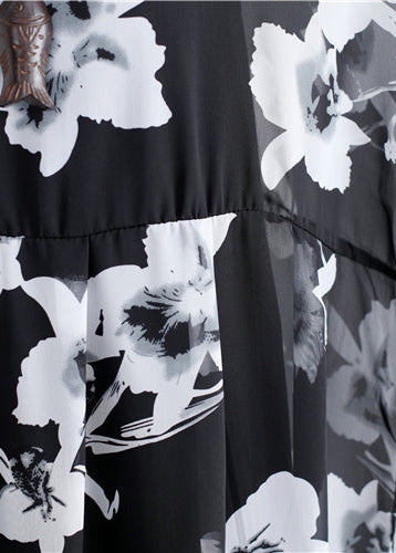 Foto farbe chiffon kleider casual chiffon kleid Neue zwei stücke floral kleid