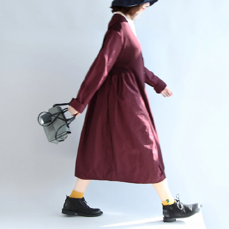 lila lässige Patchwork-Strickjacken aus Seide und Baumwolle, Oversize, lange Ärmel, lange Oberbekleidung