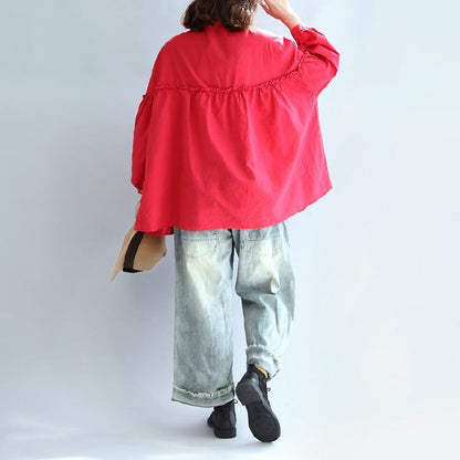 rote lässige Baumwolloberteile