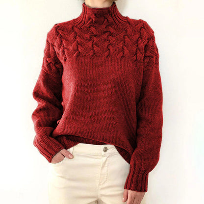 Jersey de cuello alto de punto cálido