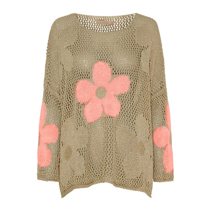 LUCY - OPENWEAVE SWEATER WITH HEM DETAIL