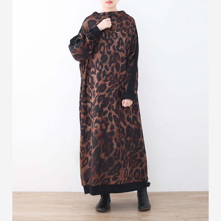 stilvolle Schokoladen-Langpullover Herbstmode Patchwork Pullover Pullover 2018 High Neck Herbstkleider