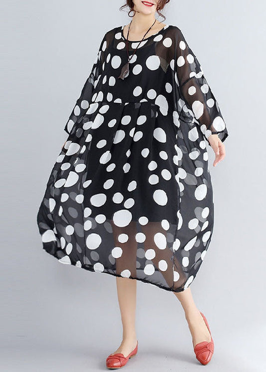 Stilvolle foto farbe drucke reine chiffon kleid plus größe boutique zwei stücke langarm kleidung kleid