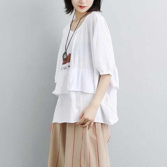 Stilvolle sommer t-shirt plus größe kleidung Lose Frauen Einreiher Polo Kragen Beige Shirt