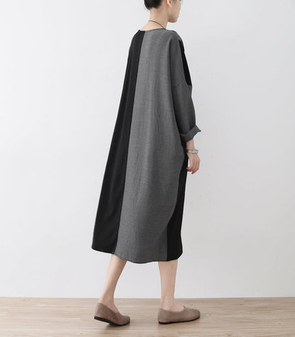 die verlorenen 2024 Streifen Baumwollkaftane Mode Baumwollkleider lange übergroße Freizeitoutfits