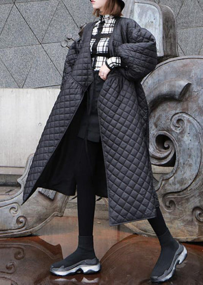 thick oversize warm winter coats black lantern sleeve women parkas - SooLinen