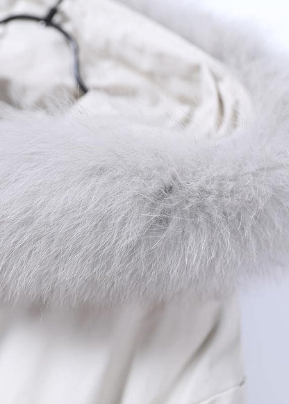 Loose fitting warm winter coat hooded drawstring parkas - SooLinen