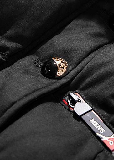 fine Loose fitting winter jacket winter coats black hooded casual outfit - SooLinen