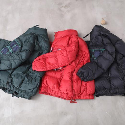 Loose fitting womens parka Jackets blackish green stand collar patchwork warm winter coat - SooLinen