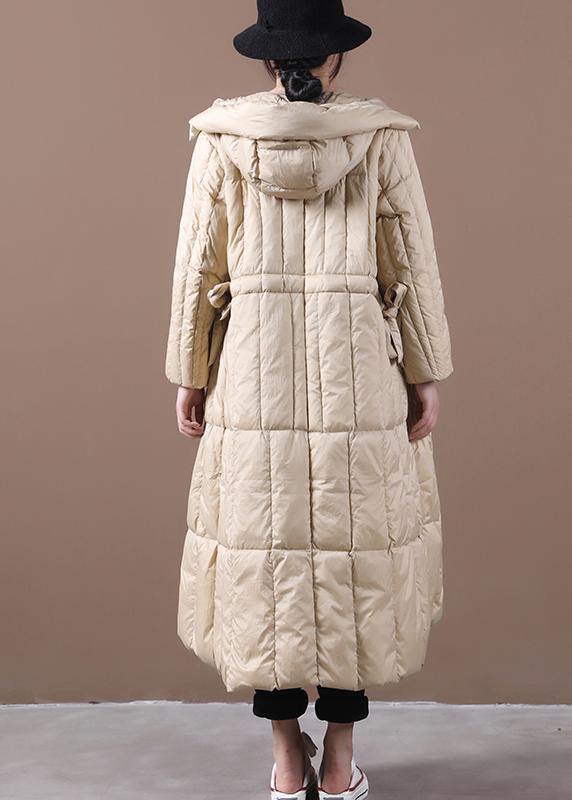 khaki down jacket woman plus size Winter womens parka hooded pockets New Jackets - SooLinen