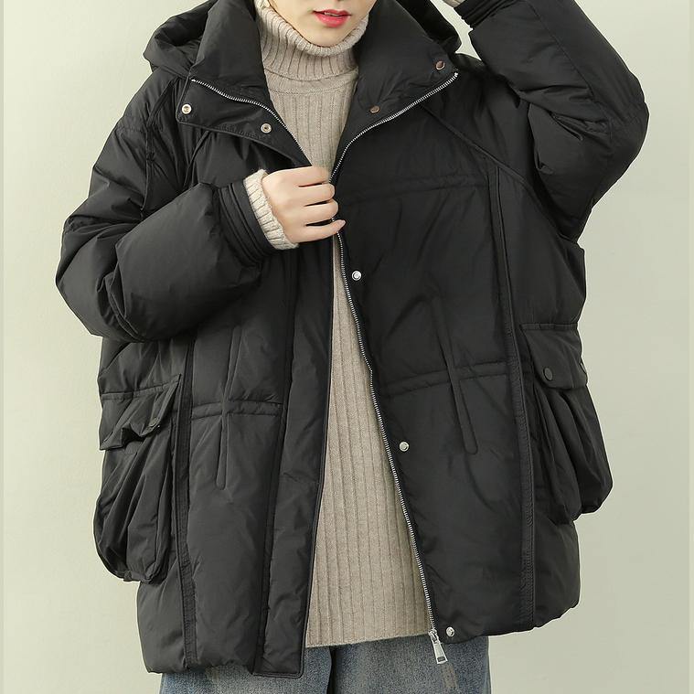 plus size snow jackets coats khaki hooded patchwork warm coat - SooLinen