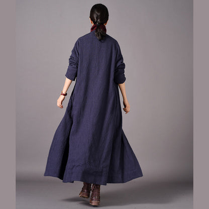 Vintage rote Mäntel Plus Size Stickerei Baggy Trenchcoat Vintage seitlich offene Mäntel