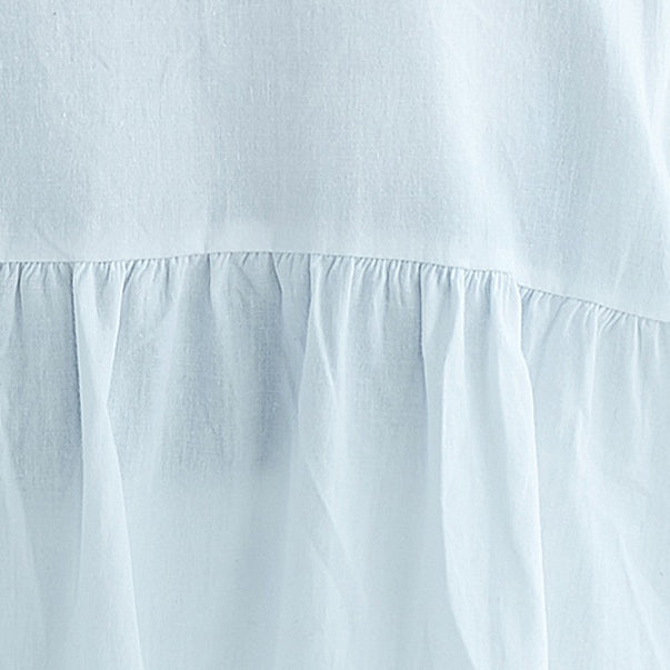 Vintage-weißes Freizeitkleid in Übergröße, lässiges Trompetenärmel-A-Linien-Röcke, Rundhalsausschnitt, Baumwollkleid