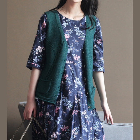 Warme schwärzlich grün stricken pullover plus größe kleidung gestrickte tops Neue Weste