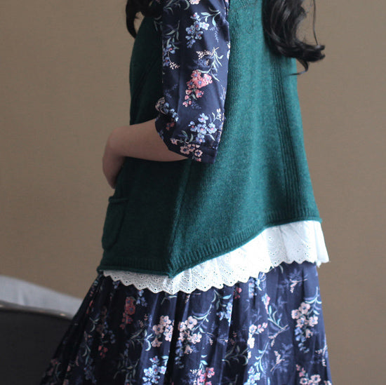 Warme schwärzlich grün stricken pullover plus größe kleidung gestrickte tops Neue Weste