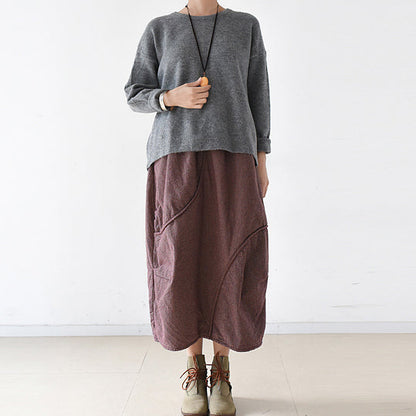 warme graue Winterpullover mit offenem Rücken, Strickpullover-Oberteile, lässiger Winterpullover