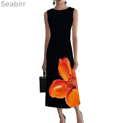 Printed Elegant Workplace Party Holiday Dress