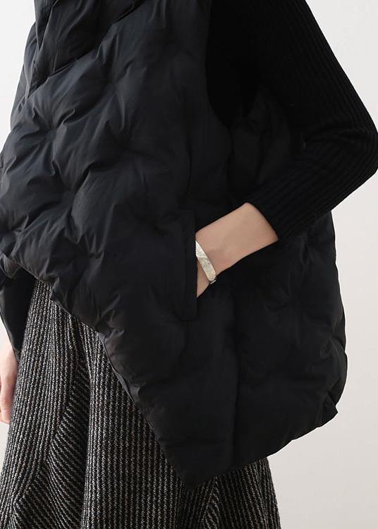 winter new original design women loose large size high neck down cotton vest thickened waistcoat - SooLinen