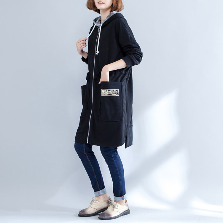 Winterdrucke Baumwoll-Sport-Cardigans Übergröße Casual Side Open Coat