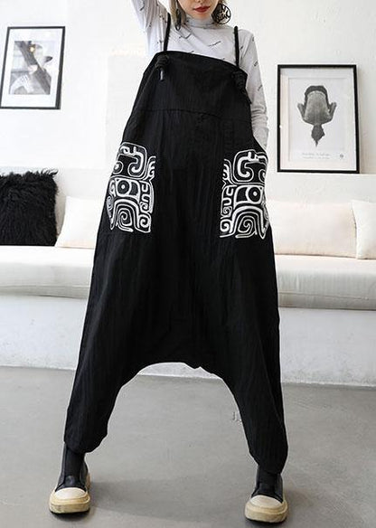 women 2019 new high waist carpenter pants casual loose harem pants - SooLinen