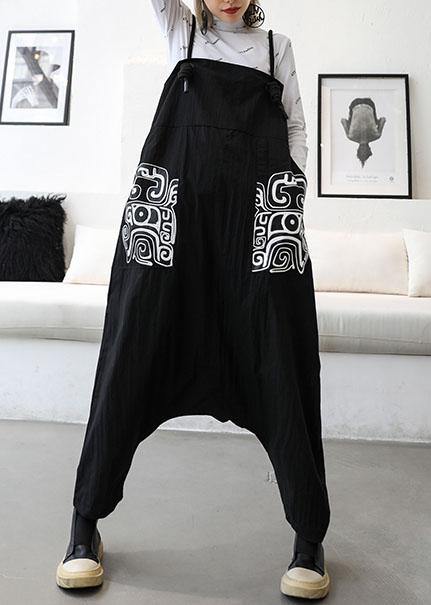 women 2019 new high waist carpenter pants casual loose harem pants - SooLinen