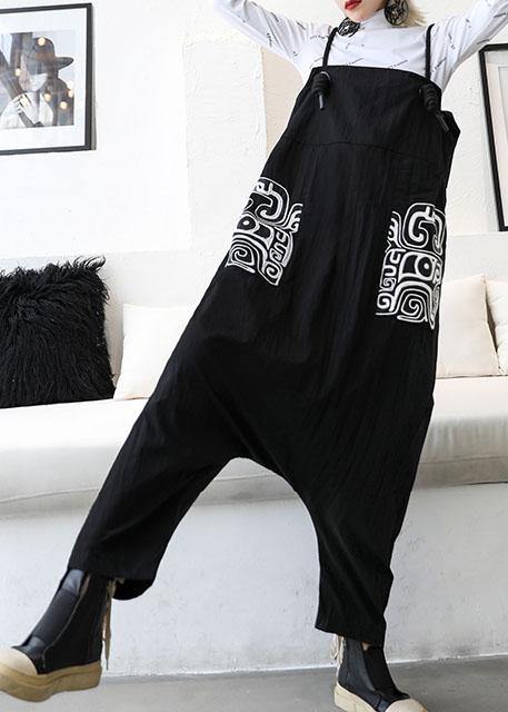 women 2019 new high waist carpenter pants casual loose harem pants - SooLinen