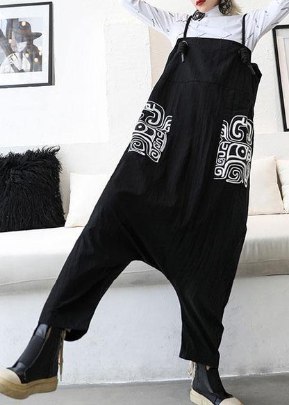 women 2019 new high waist carpenter pants casual loose harem pants - SooLinen