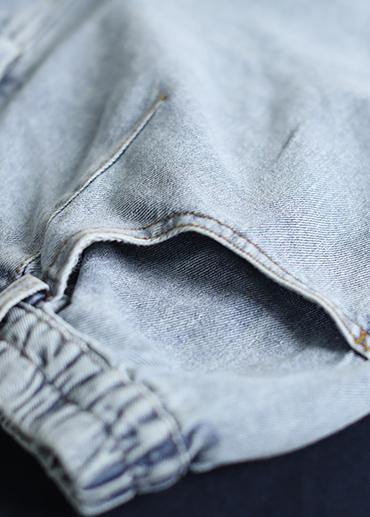 women casual cotton pants plus size vintage jeans - SooLinen