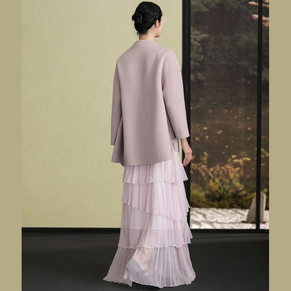 Damen Wolloberbekleidung trendige Übergrößenjacken mit großen Taschen Langarmjacken