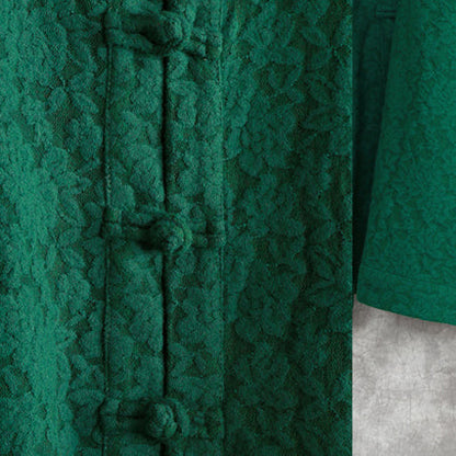 Grüner Mantel aus Wollmischung für Damen, locker sitzend, asymmetrischer Oberbekleidungs-Boutique-Stil, lange Ärmel, Taschen, großer Saum, Trenchcoat