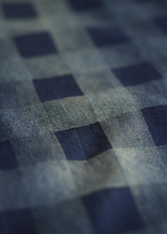 women new navy plaid cotton casual pant vintage elastic waist pants - SooLinen