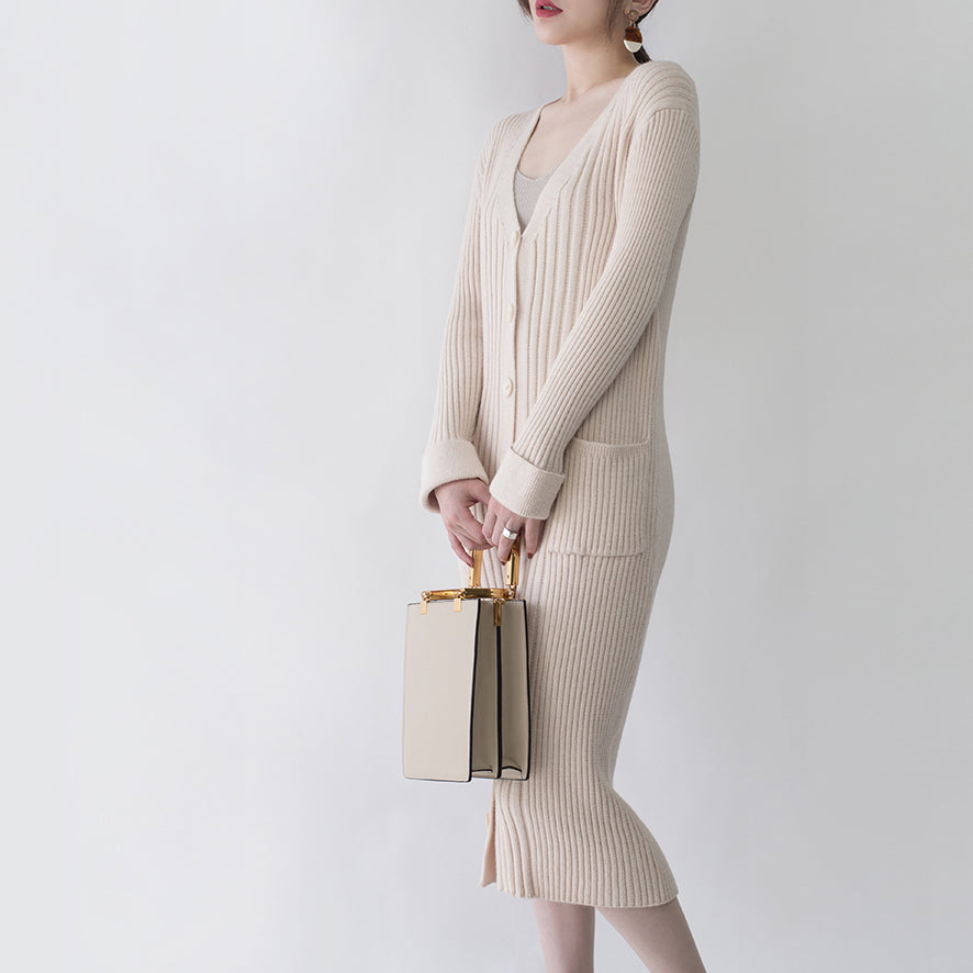 Frauen nackt Wintermantel plus Größe V-Ausschnitt langer Mantel Neue Taschen Strickjacke Mäntel