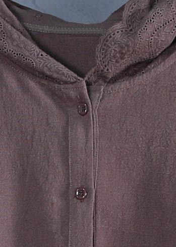 women oversized trench coat fall black hooded ruffles overcoat - SooLinen