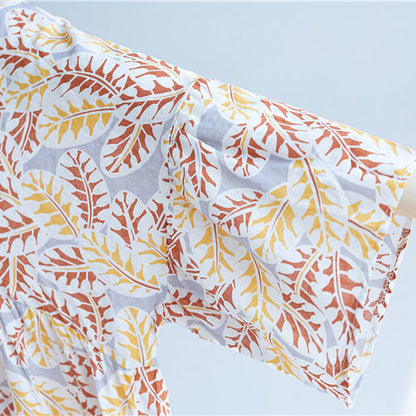 Damen bedruckter Baumwoll-Leinen-Pullover, trendige Plus-Size-Reisebluse, Vintage-O-Ausschnitt, extra großer Saum, Baumwollkleidung