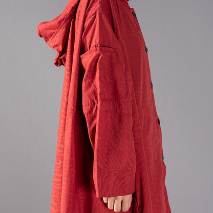 Frauen rot Wintermantel plus Größe Kleidung mit Kapuze Mode Mäntel Elegante Baggy Mäntel