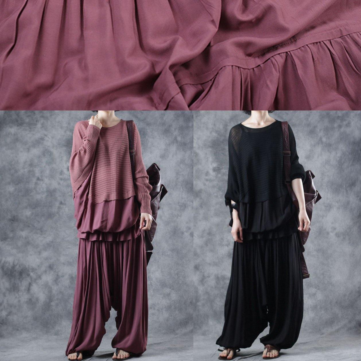 women red linen Cinched pants plus size women harem pants - SooLinen